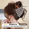 Pinza Triangular para el Cabello con Estampado de Leopardo Estilo Coreano para Mujer, Modelo Nuevo de Alta Gama 2026, Pinza de Tiburón Grande para la Parte Posterior de la Cabeza, Accesorio para el Cabello de Primavera y Verano