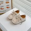 Sapatos de Moda com Solado Macio para Meninas com Laço 2025 Primavera Novo Estilo Coreano para Meninas Pequenas Estilo Princesa Performance Pequenos Sapatos de Couro