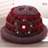 Sombreros para mujeres de mediana edad y ancianas, sombrero cálido de invierno para mamá, grueso con terciopelo, sombrero tipo cubo para personas mayores, abuela, sombrero de lana tejido para señora mayor