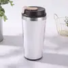 Copo Térmico de Café com Estampa de Moda para Comércio Exterior 420ml Plástico Externo Aço Interno Copo de Aço Inoxidável 304