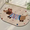 Almofada Macia de Lama de Diatomáceas Personalizada Tapete Absorvente de Água Secagem Rápida para Banheiro Tapete de Banheiro Tapete Antiderrapante para Porta Tapete de Piso para Banheiro