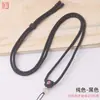 Cordón Teñido Flor de Durazno Tejido a Mano Jade Dorado Pei Jade Hetian Colgante de Jade Cordón Cuerda de Collar Pequeña Fresca