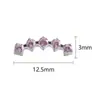Venda direta do fabricante: cabeça de brinco em liga de titânio F136 rosa com base plana e espiral interna, cabeça de joia finamente esculpida, cabeça de piercing labial em titânio G23