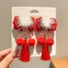Acessórios de Cabelo Estilo Chinês Dinastia Han 2025 Novo Laço com Franja para Meninas Presilha de Cabelo Estilo Antigo Presilha de Cabelo Fofa para Menininhas