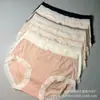 Falda Xiaolan 6231 Calzones de Modal para Mujer Japoneses de Cintura Media Transpirables de Encaje Cadera Algodón Bandeja Calzones de Triángulo para Niñas