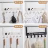Gancho trasero para puerta sin costuras, para el hogar, sin perforaciones, para dormitorio, estante de almacenamiento, colgador de pared, creativo, para colgar en fila