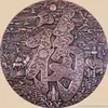 Mural de Relieve Morado para Exteriores Pintura Decorativa para Museos Piso Amarillo Relieve Fibra de Vidrio Imitación Pared Cultural