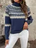 Suéter de Punto Versátil de Estilo Coreano de Otoño e Invierno, Holgado y Moderno, Capa Base, Suéter de Cuello Semialto Estilo Europeo y Americano