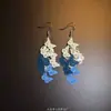 Pendientes retro morados con borlas de mariposa para mujer 2026. Nuevo estilo de moda. Pendientes de estilo chinoiserie de alta gama, únicos y hermosos.