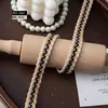 Venda direta da fábrica: Fita de gorgurão não elástica de três cores de 1,3 cm, estilo Chanel pequeno, acabamento para roupas e bagagens DIY, fita de algodão em cor contrastante