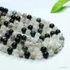Pulseira de Cristal Preto Natural Aiyu para Cabelo Contas Soltas Semi-Acabado Corrente Longa Artesanal Atacado de Fábrica S5022102