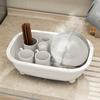 Nueva Caja de Almacenamiento Gruesa para Tazón y Palillos para el Hogar Cocina Hogar Alacena con Tapa Abatible Escurridor Multifuncional para Tazones
