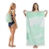 Toalla de playa plegable de gran tamaño 80X160, toalla de baño estampada, toalla de playa integrada, bolsa integrada, portátil