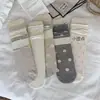 Songmu Songmu "Meias com Laço para Mulheres" Estilo Fino de Verão Meias Coreanas Vazadas Empilhadas em Cinza para Meninas