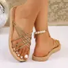 Pantuflas de exterior para mujer estilo hada, nuevo modelo de moda verano 2026, sandalias planas tipo chancla versátiles para el hogar y el interior
