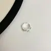 Nuevo Anillo Tejido Vintage Rayado para Mujer Plata de Ley S925 Diseño de Nicho Personalidad de Moda Anillo para el Dedo Índice