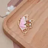 Novo pingente de borboleta de liga para acessórios de joias DIY com incrustação de pérola oca, materiais de acessórios estilo antigo personalizados para atacado