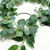Hojas de Eucalipto Artificiales, Enredaderas de Eucalipto, Decoración de Pared para Fondo de Boda, Enredaderas Falsas, Paisajismo Exterior, Hojas de Sándalo para Mesa, Hojas Falsas