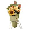 Ramo de girasoles de lana tejido a mano para el Día del Maestro, producto terminado, regalo creativo para maestros al inicio del ciclo escolar