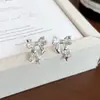 Pendientes de Zirconia con Lazo de Estrella Estilo Francés para Mujer, Diseño de Nicho, Pendientes de Alta Gama, Modernos y Elegantes, Populares en Redes Sociales