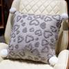 Almohada de Sofá Escandinavo Ins Terciopelo de Doble Cara Corazón Lazo Cojín Cojín para Ventana de Bahía Almohada Lumbar de Cabecera Regalo para Niña
