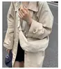 Bolsa feminina grande vintage, nova de 2025 para o verão, versátil, casual, de nicho, ombro, crossbody, bolsa de ombro tipo "dumpling" para o trabalho