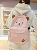 Nova Mochila de Veludo com Desenho Simples e Grande Capacidade para Alunos do Ensino Fundamental II e Médio, Mochila Casual Versátil Estilo Campus para Meninas