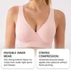 Sujetador Cruzado Sin Costuras Zeriluna Chaleco Interior Sin Varillas Cómodo Agradable a la Piel Ropa Interior Sin Costuras