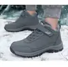 Zapatos de Caminar para Hombre para Otoño e Invierno, Forrados de Felpa y Engrosados para Calidez, Zapatos Casuales para Papá, Zapatos de Caminar Antideslizantes para Exteriores, Zapatos de Algodón Grandes para Hombre