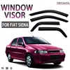 Adequado para FIAT SIENA Sunny Capa de Chuva Sobrancelha de Chuva Capa de Chuva Preto Samurai Quebra-vento