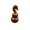 Colgante de Calabaza con Cabeza de Dragón de Madera de Azufaifo Impactada por Rayos, Llavero Portátil, Calabaza en Forma de Espada, Calabaza con Marca de Rayo, Tallado Completamente a Mano