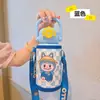 Nueva Taza Térmica de Acero Inoxidable 316 para Doble Bebida, Aspecto de Conejo Lindo, Portátil con Popote, Dibujos Animados para Niños, Taza de Agua para Estudiantes