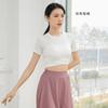 Ropa de Danza del Vientre para Mujer, Tops Adelgazantes de Manga Larga, Ropa de Práctica de Danza Moderna, Ropa de Entrenamiento Corporal Fitness Yoga