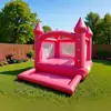 Castillo hinchable de trampolín rosa, trampolín para niños al aire libre, engrosado para uso en casa, adecuado para bodas y fiestas, juguete de tamaño grande