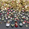 Decoraciones de Aleación para Uñas de Navidad Copo de Nieve de Año Nuevo Papá Noel Campana Reno Decoración de Uñas DIY Tridimensional Venta al por Mayor