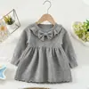 Vestido suéter para niña, nuevo estilo otoño e invierno, lazo, vestido de princesa tejido, lindo, versátil, rojo, para bebés niñas, vestido de atuendo de Año Nuevo