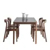 Silla de Comedor Antigua de Madera Maciza Silla de Estudio para el Hogar con Respaldo Silla Cómoda de Cuero Genuino con Bolsa Suave Mesa y Silla de Comedor Silla de Comedor Casual de Lujo Ligero