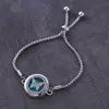 Regalo novia acero titanio hueco aromaterapia abierto pulsera aceite esencial tamaño ajustable europeo y americano pulsera perfume moda