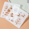 Regla de encaje decorativo navideño dibujos animados diy álbum de fotos material hecho a mano plantilla de dibujo hueca papelería para cuenta de mano