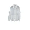 Chamarra de Botones de Doble Manga Directa de Fábrica TB Abrigo Protector Solar Unisex Casual Cómodo Versátil Camisa de Cuello Campana