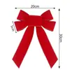 Amazon Corona de Puerta de Terciopelo Decoración de Árbol de Navidad Cinta de Terciopelo Rojo Navidad Lazo Cola de Golondrina Guirnalda