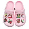 Zapatos Suaves de Goma PVC de Papá Noel de Navidad Transfronterizos Hebilla de Zapato de Flor Agujero de Zapato Accesorios DIY Decoración Al Por Mayor
