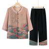 Ropa de Verano para Mamá, Camisas Nuevas, Conjuntos de Dos Piezas para Mujeres de Mediana Edad y Ancianas, Playeras Casuales, Ropa de Verano para Abuelitas