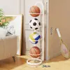 Rack de Armazenamento de Equipamentos Esportivos e de Fitness Rack de Armazenamento de Basquete Arte de Ferro para Casa Dobrável Artigo Esportivo Artefato de Armazenamento de Bolas