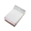 Saco plástico para cartão de filme perolado OPP branco 5,5*23cm camada dupla 5 seda transparente com furo para pendurar 100