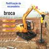 Escavadora e troca de furadeira, escavadora de escavadeira, furadeira rotativa, cavando poço de árvore, furo de fio-máquina elétrico, furador fotovoltaico, bate-estacas para baixo do furo