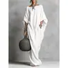 Site Independente Transfronteiriço Europeu e Americano da Amazon Primavera/Verão 2026 Vestido Morcego Solto Casual Moda Vestido Imitação de Algodão e Linho