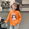 Camiseta de Algodón Puro Infantil con Dibujos Animados 2026 Primavera/Otoño Nueva Prenda Superior Niña Bebé Manga Larga Camiseta Elegante para Niña Camiseta Básica
