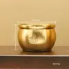Latón Tallado Fortuna Disfrutando Tesoro Cinturón Sapo Dorado Cilindro Pequeño Sala de Estar Hogar Recolección de Fortuna Perla de Fortuna Cilindro de Arroz Artesanías Adornos