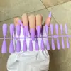 Uñas Postizas Mate de Color Sólido Europeas y Americanas Arte de Uñas Escarchadas Brillantes Armadura para Usar Súper Largas Ataúd Ballet Armadura Uña Postiza